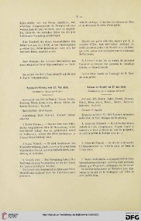Vorstands-Sitzung vom 27. Mai 1902 / Séance du Comité du 27 mai 1902