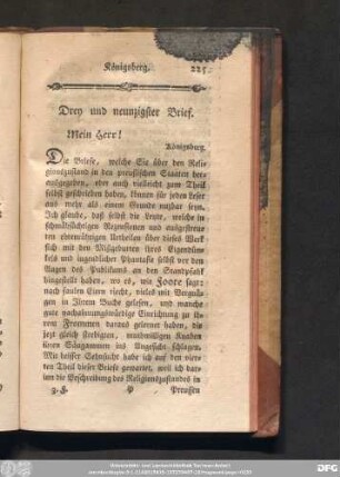 Drey und neunzigster Brief.