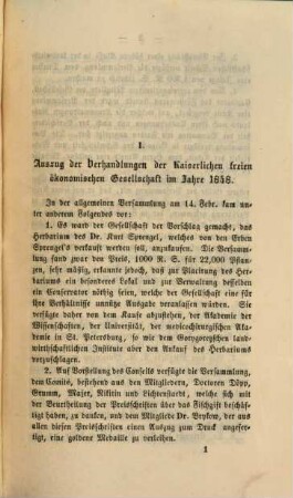 Mittheilungen der Kaiserlichen Freien Ökonomischen Gesellschaft zu St. Petersburg, 1849