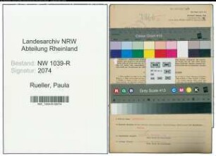 Entnazifizierung Paula Rueller , geb. 02.03.1902 (Postassistentin)
