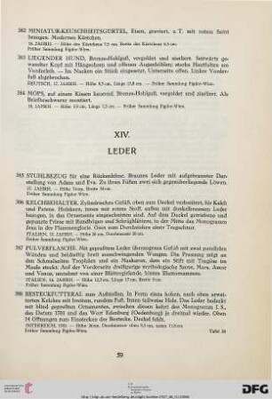XIV. Leder (Nr. 385-394)