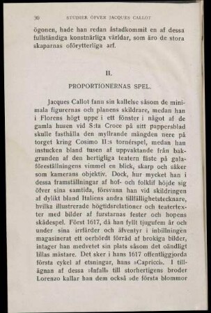 II. Proportionernas Spel.