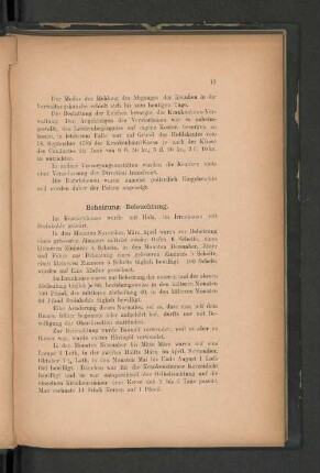 Beheizung. Beleuchtung.