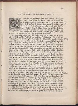 Verfall der Dichtkunst des Mittelalters (1300-1500).