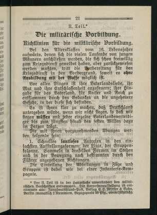 21-43, Richtlinien für die militärische Vorbildung - Exerzierschule