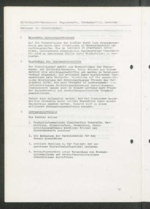 Lehrgang 02: Schreibbedarf