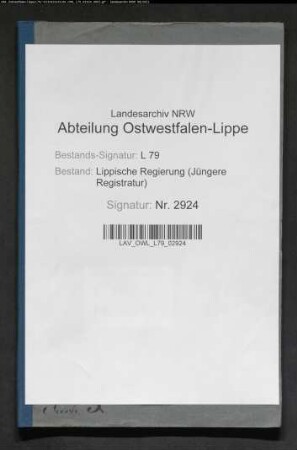 An- und Abmeldung von Mietern, Dienstboten und Gewerbegehilfen in Detmold