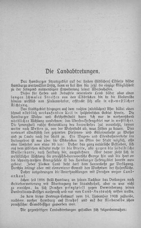 Die Landabtretungen.