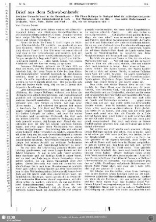 Brief aus dem Schwabenlande