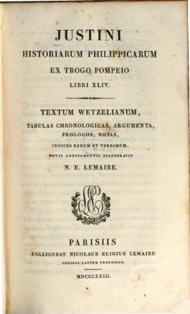 Iustini historiarum philippicarum ex Trogo Pompeio libri XLIV