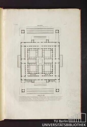 1er. Cahier. Pl. 1. Museum. Sujet du grand prix proposé par l'academie an 1779 et remporté par Mr Gisors.
