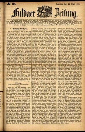 Ausgabe vom Sonntag, den 14. Mai 1882.