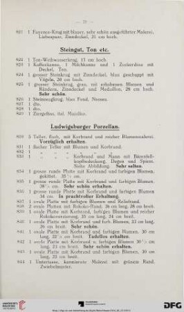 Ludwigsburger Porzellan (Nr. 830-869)