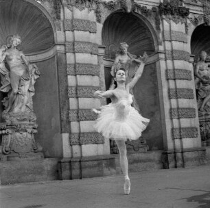 Ballerina im Nymphenbad des Dresdner Zwingers