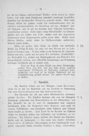 V. Apotheke.