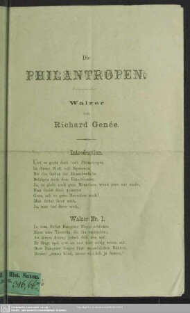Die Philantropen : Walzer