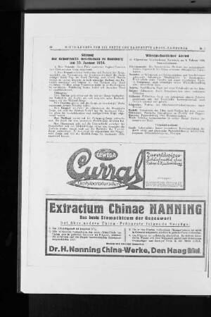 Sitzung der Geburtshilfl. Gesellschaft zu Hamburg am 25. Januar 1924.