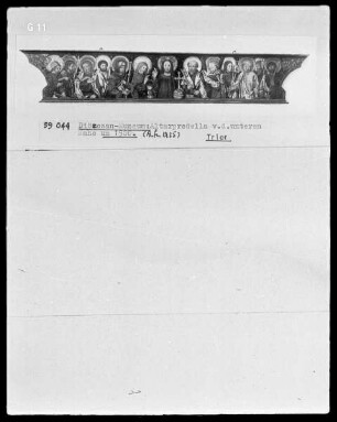 Altarpredella mit der Darstellung von Christus und seinen Aposteln