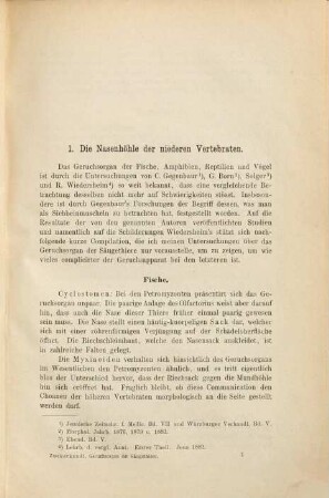 Das periphere Geruchsorgan der Säugethiere : eine vergleichend anatomische Studie