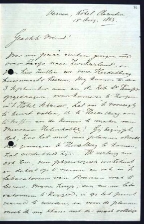 [Letter to Hermann von Helmholtz]