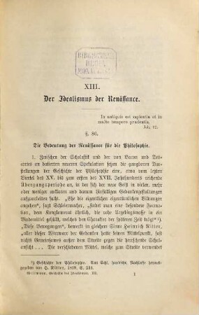 Geschichte des Idealismus : in drei Bänden, 3. Der Idealismus der Neuzeit
