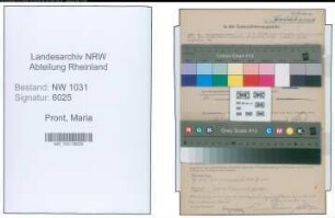 Entnazifizierung Maria Pront , geb. 19.02.1903 ()