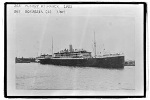 Borussia (1905), Passagier- und Frachtschiff, Hamburg-Amerika Linie, Hamburg, Bau-Nr. 106