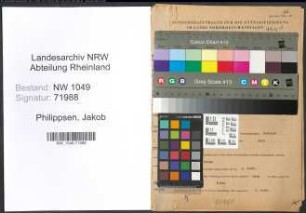 Entnazifizierung Jakob Philippsen , geb. 06.02.1898 (Kassensekretaer)