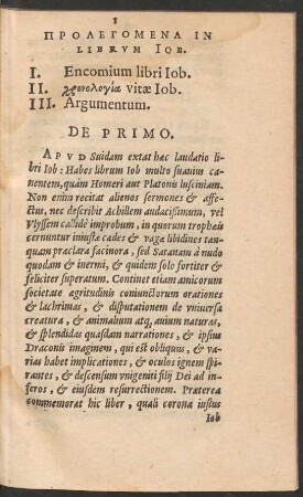 Prolegomena In Librum Iob.