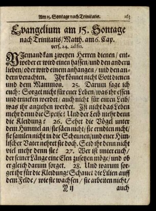 Evangelium am 15. Sontage nach Trinitatis/ ...