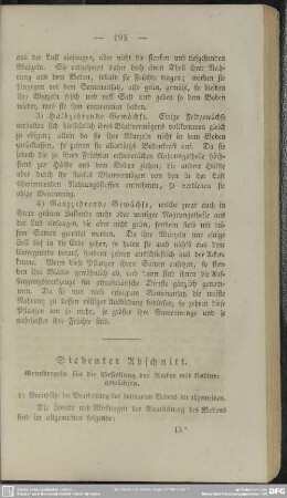Siebenter Abschnitt. Grundregeln für die Bestellung der Aecker mit Kulturgewächsen