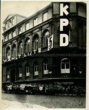 Kommunistische Wahlwerbung in Halle zur Reichstagswahl 1928