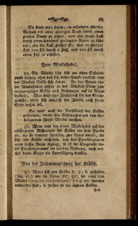 Von der Zusammensetzung der Kräfte.