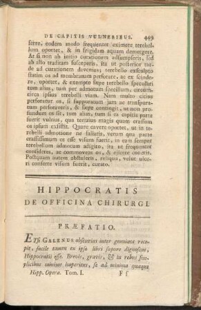 Hippocratis De Officina Chirurgi