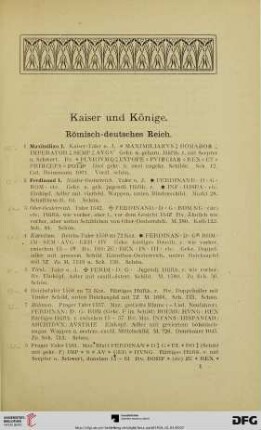Kaiser und Könige (Nr. 1-221)