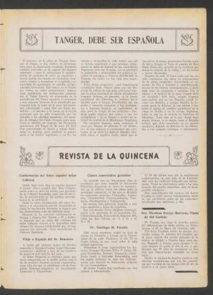 Tanger, debe ser española