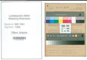 Entnazifizierung Antonia Von Olfers , geb. 22.05.1908 ()