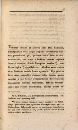 Quaedam de febre intermittente soporosa : diss. inaug. med.