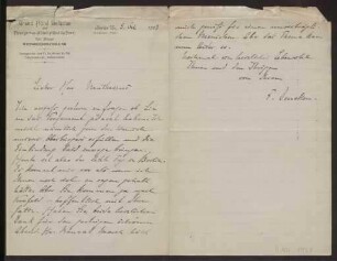 Schreiben an Hermann Muthesius (Brief)