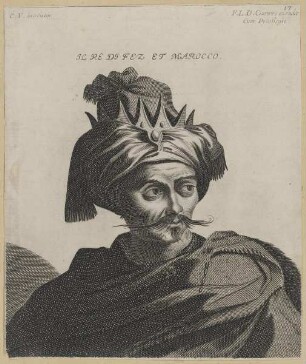 Bildnis des Königs von Fez und Marokko