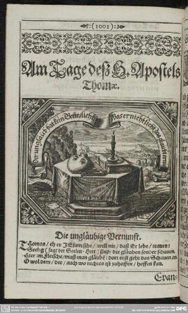 Am Tage deß H. Apostels Thomae