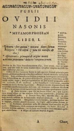 Publii Ovidii Nasonis Metamorphoseōn Libri XV.