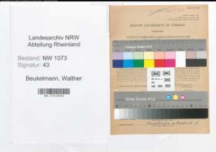 Entnazifizierung Walther Beukelmann , geb. 23.10.1897 (Mueller)