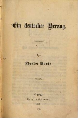 Ein deutscher Herzog