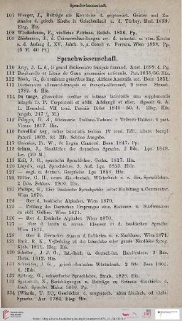 Sprachwissenschaft (Nr. 110 - 134)
