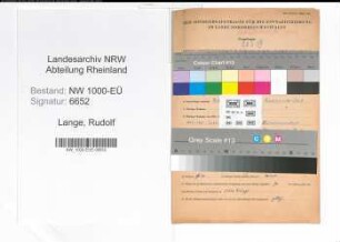 Entnazifizierung Rudolf Lange, geb. 30.11.1906 (Stadtsekretaer)