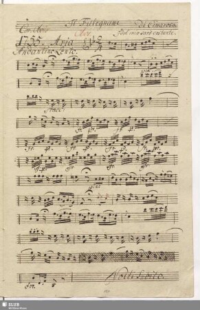 1755. Aria: Idol mio saro costante / Cimarosa, D.
