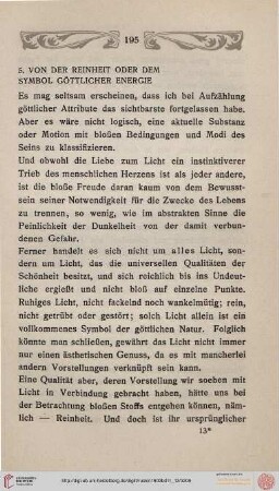 5. Von der Reinheit als Symbol göttlicher Energie