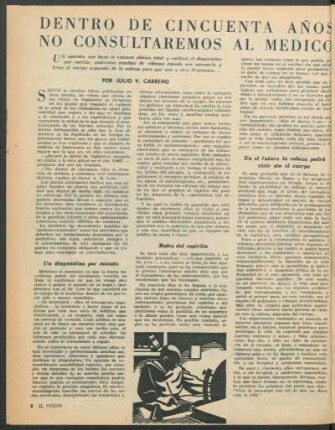 Dentro de cincuenta años no consultaremos al médico