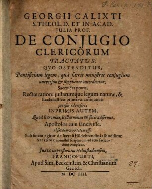 De coniugio clericorum tractatus
